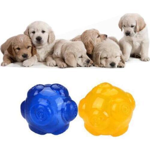 Rubber Candy Dog Cat Toy Ball Play Squeak Sound Chew Treat Holder Funny Puppy Training Molar Ball Toys Interactive Pet Supplies