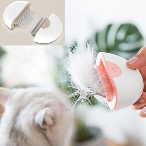 Deshedding Grooming Brush for Dog Cat Hair, 2 in 1 Mini Design Deshedding Brush & Massage Comb, Apply for Long & Short Hair Cat