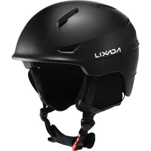 Lixada Snowboard Helmet with Detachable Earmuff Men Women Safety Skiing Helmet with Goggle Fixed Strap Professional Skiing Snow
