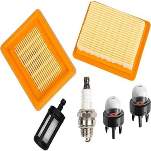 Air Filter Cleaner With Spark Plug Replacement For Stihl Fs120 Fs200 Fs250 Fs300 Fs350 Fs400 Fs450 Lawn Mower #4134 141 0300
