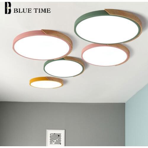 Modern LED Ceiling Light For Living Room Lighting Fixtures Bedroom Kitchen Surface Mount Ceiling Lamp White Black Gray 110v 220v