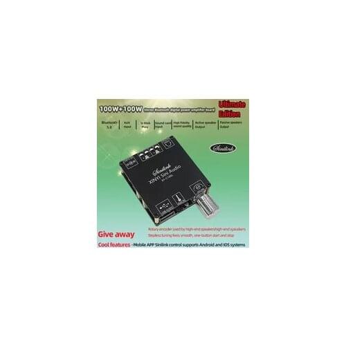 XY-C100L Sini Audio 100W Stereo Bluetooth digital power amplifier board dual channel 360 degree stepless tuning