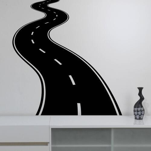 YOYOYU 40 colors Vinyl wall sticker Curved Road Pattern Removeable Wall Decal Salon Livingroom Bedroom Wall Decor ZX223