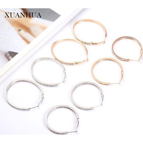 XUANHUA Stainless Steel Earrings For Women Fashion Womens earrings 2019 Rose Gold Earings Fashion Jewelry Accessories