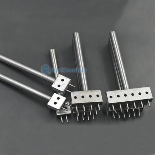 1Set / Lot 2 4 6 Hole Round Leather Punch Cutter Tool Pitch Row 4 5 6 8mm Hole Spacing Leather Tool Choice