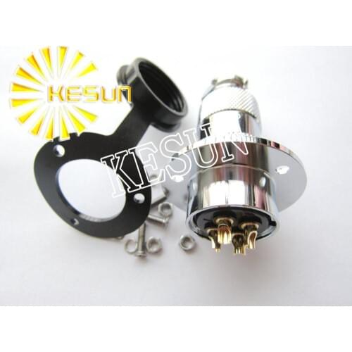 10pair GX25-4 GX25 4Pin With Flange Male & Female 25mm Wire Panel Connector M25 circular connector Socket Plug