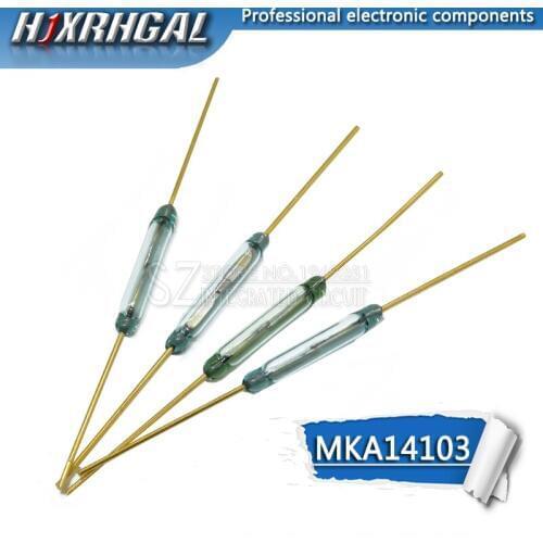 100PCS MKA14103 2*14mm Reed Switch magnetically controlled switches 2mm x 14mm glass HJXRHGAL