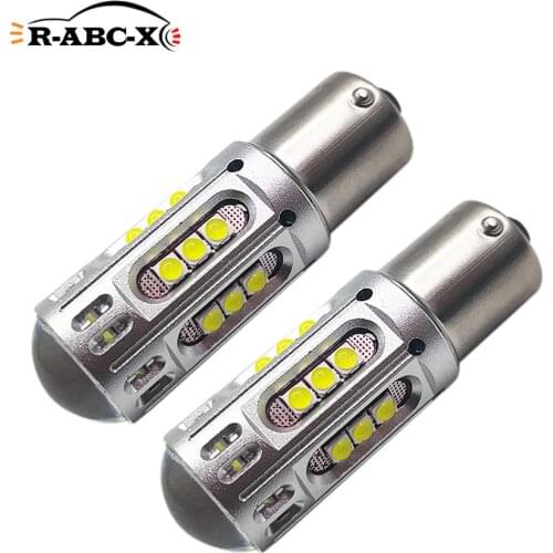 2Pcs 3030SMD 12W 1000Lm 1156 BA15S P21W 7440 T20 Car Turn Signal Light Auto Reverse Brake Backup Bulb 10-30V 12V 24V White Amber