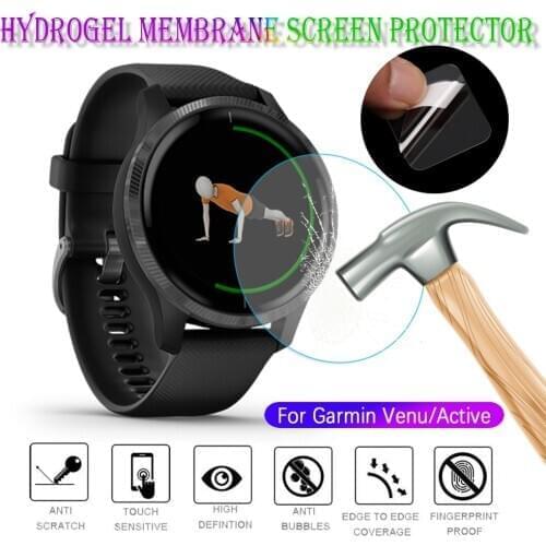 3Pcs Clear Soft Clear Protective Film Guard Protection For Garmin Venu/Active Smart Watch Smartwatch Full Screen Protector Cover
