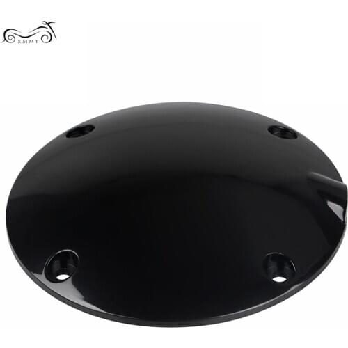 Black CNC Aluminum 4 Hole Gloss Domed Derby Clutch Cover For Harley Sportster 883 XLH883 XL883P 1994-2003