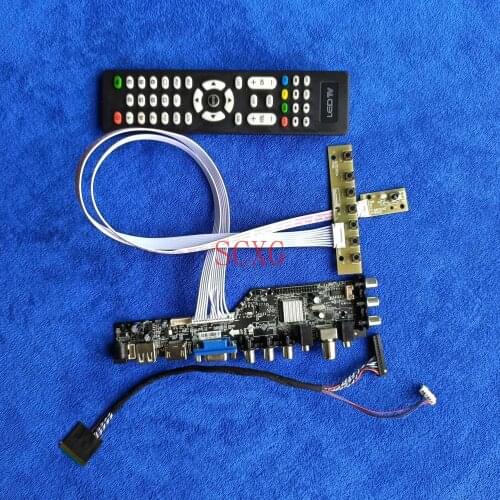 For B140XTN01.3/B140XTN06.0/B140XTN06.1 WLED 1366*768 Digital Kit HDMI-compatible DVB VGA USB AV Display drive card LVDS 40-Pin