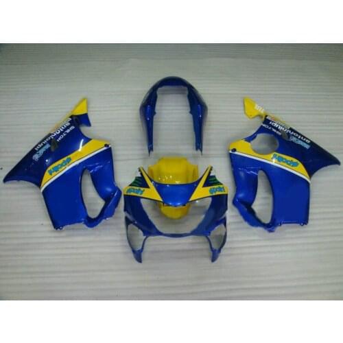 For CBR600 F4 99 00 CBR600F4 1999 2000 F4 CBR600 Yellow blue ABS Motorcycle Fairing Kit injection molding od5