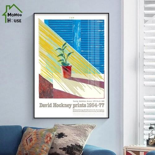 Famous Painter David Hockney Landscape Canvas Painting Abstract Colorful Posters for Coffee Shop Wall Art Picture Home Decor