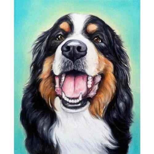 Home Decor Dog 5D DIY Round Diamond Painting Cross Stitch Cavalier King Charles Spaniel Full Square Mosaic Diamond Embroidery