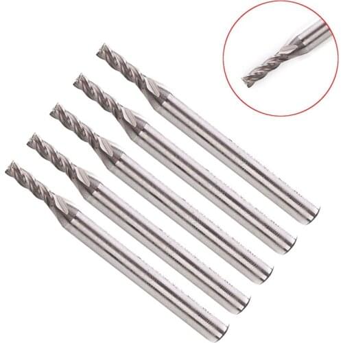 10Pcs 1/4 Inch Straight Shank 1/8 Inch Blade HSS 4 Flute End Mill Cutter Milling Machine Bit Milling Cutter 1/8