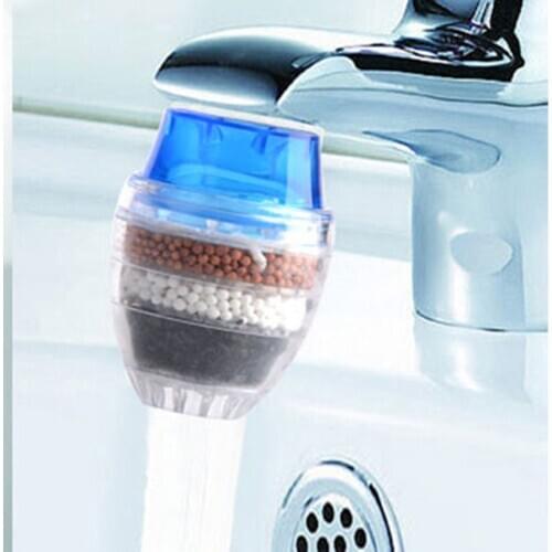 Multi Layer Activated Carbon Filter Tap Water Clean Purifier Household Kitchen Top Ceramic Splash-proof Faucet Filter Cartridge