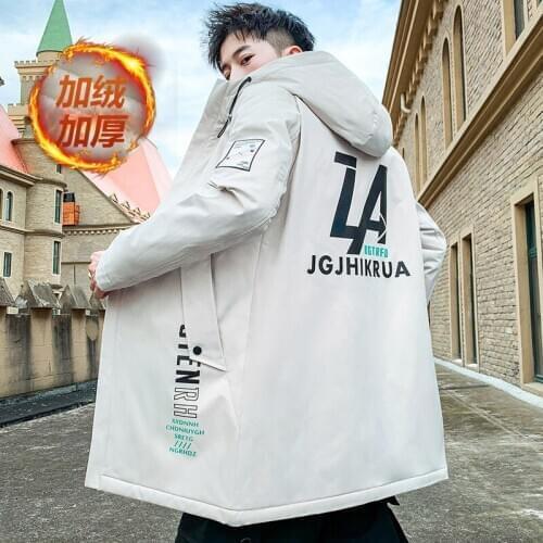 Mens jacket jacket 2020 autumn/winter new plus-on thick Korean version of the trend loose-fitting mens windshield