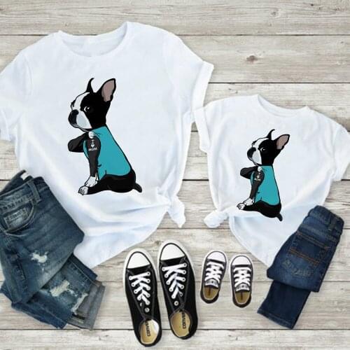 Mother Daughter Son Outfits Women Mom T-shirt Baby Girl Boys T Shirt Cute Family Look Matching Clothes Mommy And Me Tshirt