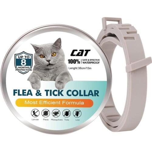 Pet Flea Collar Cat Dog Necklace Adjustable Buckle Collar Cat Dog Against Fleas Mosquitoes Pests Accessories Collar Pet Supply