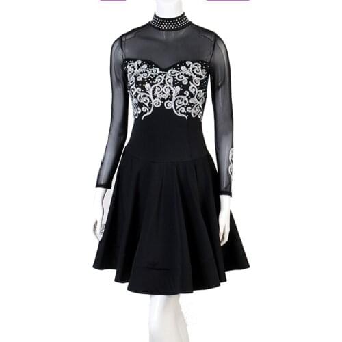 Latin dress women sequins dance wear salsa dance dress pole dance clothes samba costume party costumes latin American dress