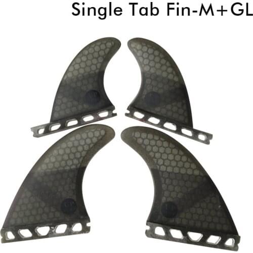Future G5+GL fins Quad-Fins Honeycomb Fiberglass surfboard fin 4 in per set Black color