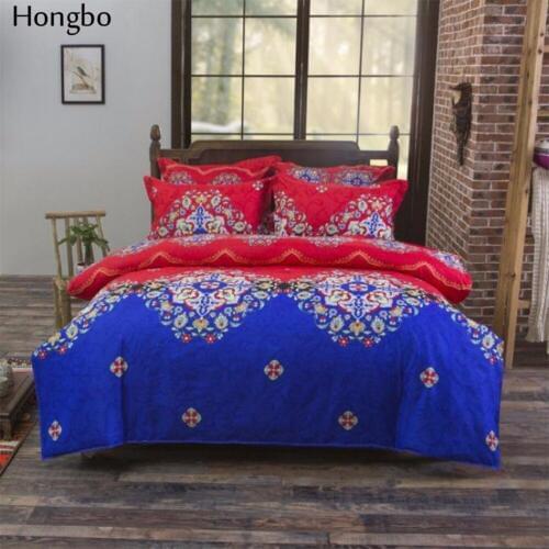Hongbo Bohemian Style Floral Printing Twin/Queen/King Boho Mandala Bedding Set 4pcs Duvet Cover Set Bed linen Bed Sheet