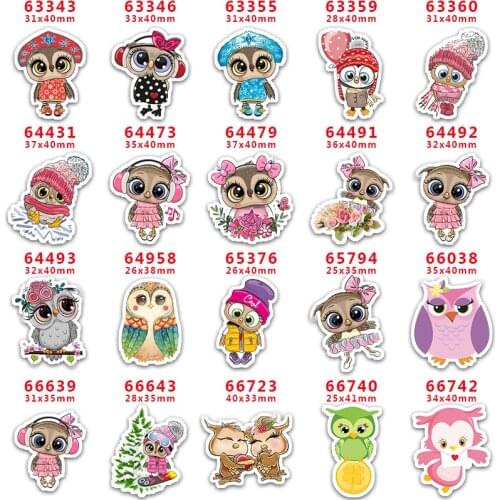 DIY Craft Supplies Sewing Accessories Cartoon Owl Printed Planar Resins Mold 30 Pieces. PR-63343