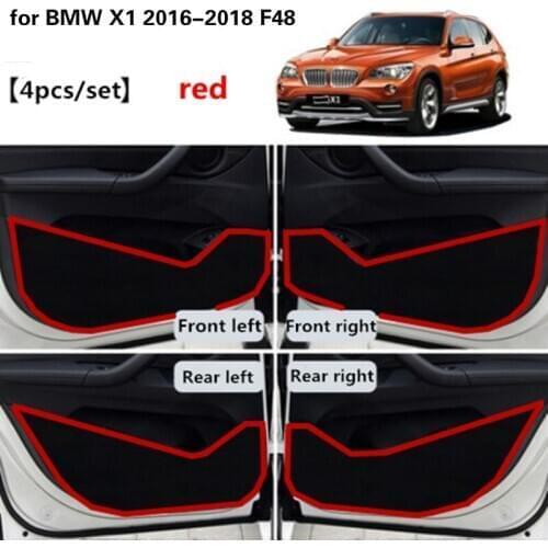Childrens Anti-kick Pad Anti Kick Car Door Mat for BMW X1 2016-2018 F48 Accessories 4pcs/set Auto Door Dust Protective Cover