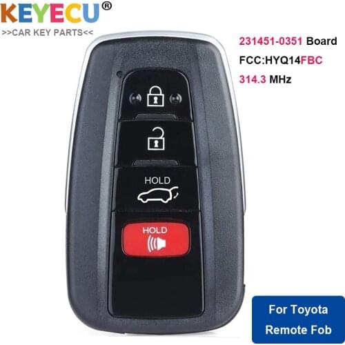 KEYECU Smart Keyless Remote Key Fob 231451-0351 HYQ14FBC for Toyota RAV4 2019 Highlander 2020 8990H-0R030 8990H-0E020 314.3MHz