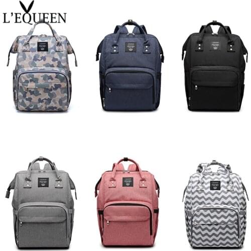 LEQUEEN Large Capacity Nursing Handbag Waterproof Mommy Bag Backpack Baby Large Capacity Fashion Mummy Maternity Nappy Bag
