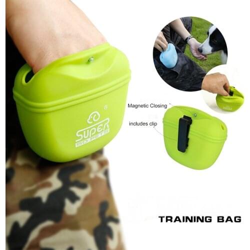 Outdoor Walking Silicone Pocket Food storage Bag Waterproof Waist hanged Food storage bag Portable outdoor Training Dog food bag