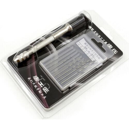 ​ Drill Bits 0.8-3.0mm Hand Drill & 10PCS Twist Model Tools