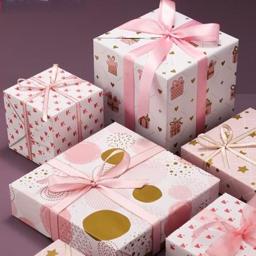 5pcs Gift Wrapping Paper Birthday Gift Paper Gift Box Valentines Day Christmas Gift Decor Handmade Origami Papers