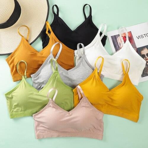 Bralette Women‘s 2021 Solid Color Lingerie Sexy Streetwear Breathable Soft Comfort Push Up Bra One-Piece Tube Crop Top