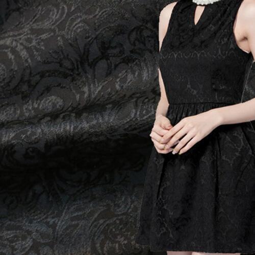 100cm*145cm Thick Polyester Cotton 3D Jacquard Fabrics For Dress Coat