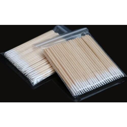 1000pcs Cotton Buds Swabs 7cm Long Wooden Handle Tattoo Makeup Microblade Cotton Swab Sticks Makeup Cotton Swabs