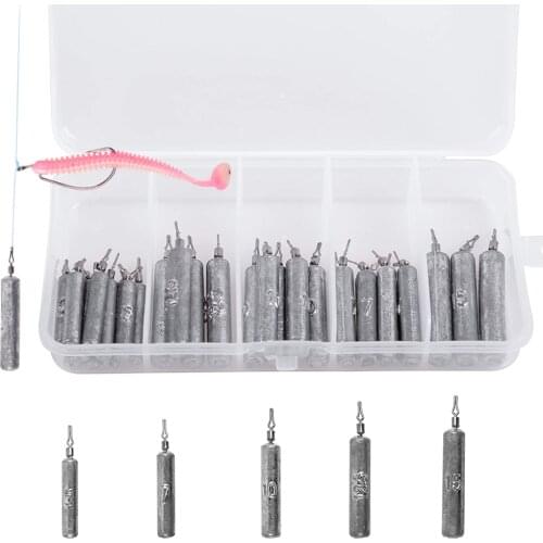 28Pcs/Box Fishing Sinker Weights Wacky Rig Weights Drop Shot Sinker Weights Bass Jig Head Fishing Tackle Tools Accessories