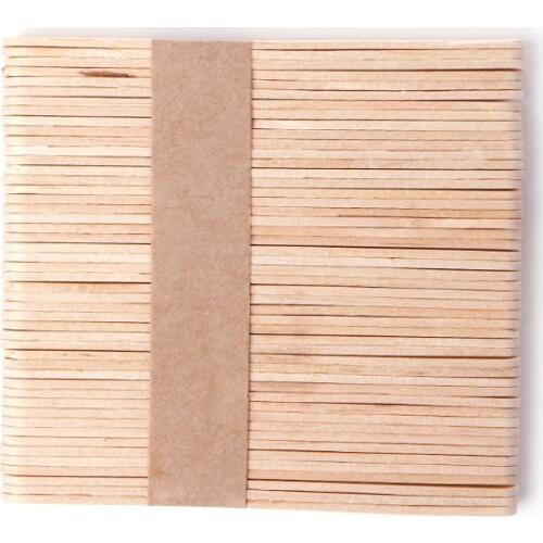 50PCS Wooden Waxing Wax Spatula Tongue Depressor Disposable Bamboo Sticks Kit