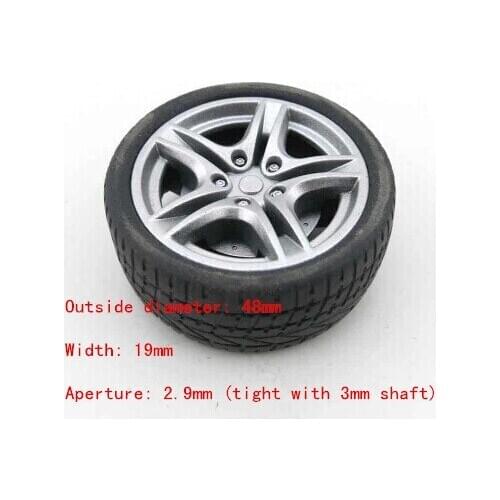 8 PCS Simulation 48mm wheel hub rubber tires wheels toy DIY model accessories free shipping