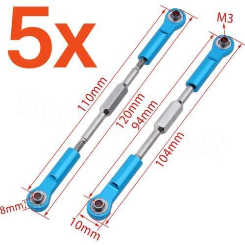 5 Pairs/Lot HSP SAVAGERY PRO Parts 860015(60034) Aluminum Linkages Upgrade Parts for 1:8 Nitro Off Road Monster Truck RC 94762