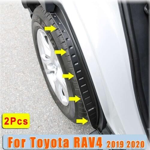 2Pcs Fender Car Mudguard Refit Rear Tire Fender Special Decoration For Toyota RAV4 RAV-4 2019 2020 Auto Mudguard Car Accessories