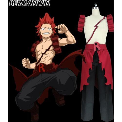 BERMANWIN High Quality My Hero Academia Boku no Hero Academia Eijiro Kirishima Cosplay Costume