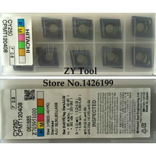 Free shopping! HITACHI 10PCS CPMT120408 CY250 lathe cutting tools CNC blade alloy carbide cutting tool carbide inserts