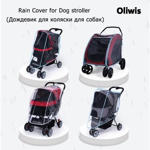 Outdoor Pet Cart Dog Cat Carrier Stroller Cover Puppy Dog Stroller Rain Cover Cart Rain Cover for All Kinds of Cat and Dog Carts