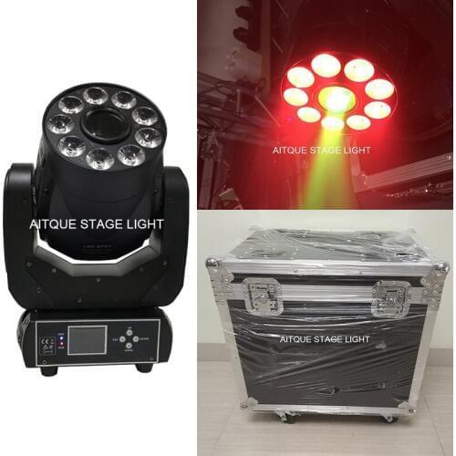 2lights+Flight case)led spot moving head led 75 watt 2in1 wash spot moving head light lyre led avec fly case
