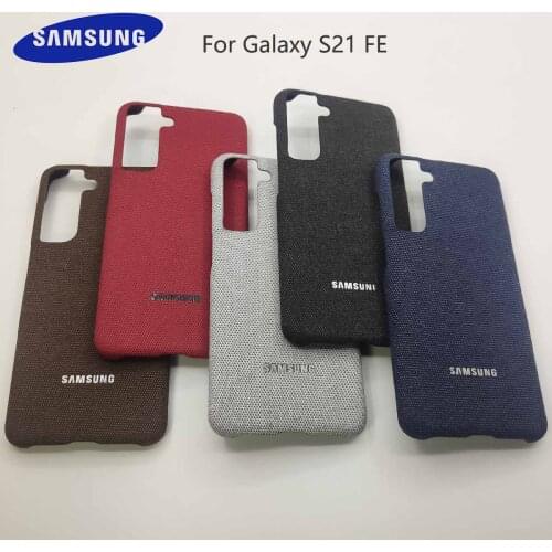 S21 FE SAMSUNG S21 Ultra S21 Plus Case Hiha Fabric Leather Canvas Pattem Stand Cover For Galaxy Note 20 S20 Ultra Plus M51 M31