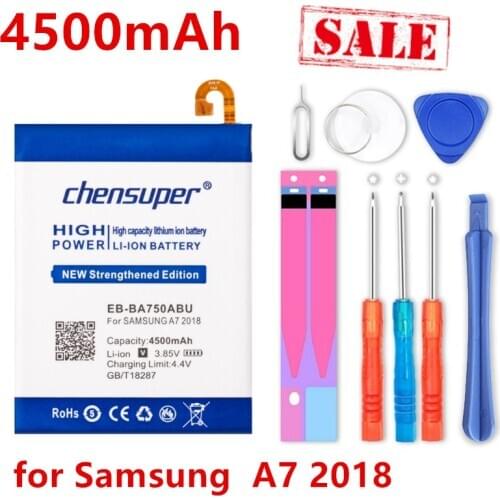 Chensuper EB-BA750ABU 4500mAh Battery for Samsung Galaxy A7 2018 version A730x A750 SM-A730x A10 SM-105F/DC Batteries