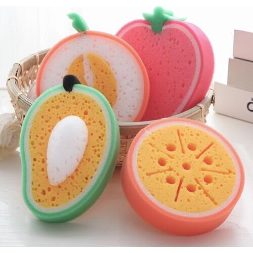 Fruit Cleaning Sponge Dishcloth Cosas De Cocina Torchon De Cuisine Coton Strong Decontamination Glass Cleaning Cloth Scouring Pa