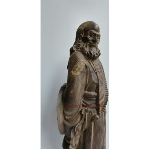 China collection old wood carving The Founder Damour statue