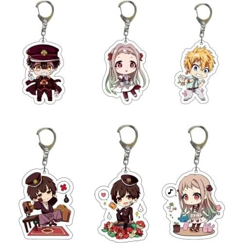 Minamoto Kou Anime Acrylic Man Key Chain Chain for Pants Keychain Women Key Holder Keyring Porte Clef Toilet Bound Hanako Kun